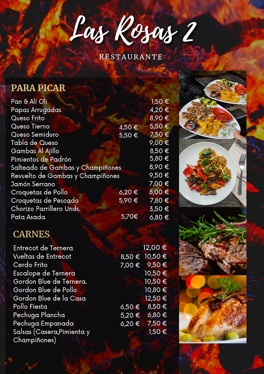 Menu Restaurante Las Rosas 2-1